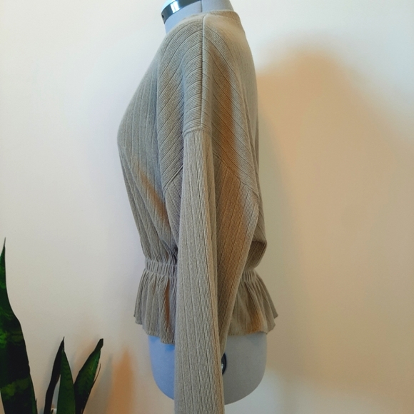Zara Peplum Long Sleeve Top - Picture 4 of 7